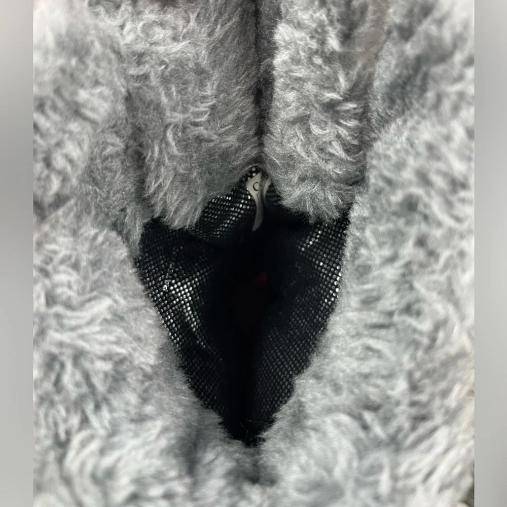 Columbia Kids Girls Gray Insulated Lind Snow Boots Waterproof Faux Fur Size 4